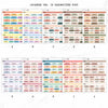 Hobonichi Cousin A5 Yearly view Stickers  | Japanese and English Version | Year at glance Stickers  | Cousin A5 #HB-YG-ROUND