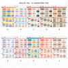 Hobonichi Cousin A5 Yearly view Stickers  | Japanese and English Version | Year at glance Stickers  | Cousin A5 #HB-YG-ROUND