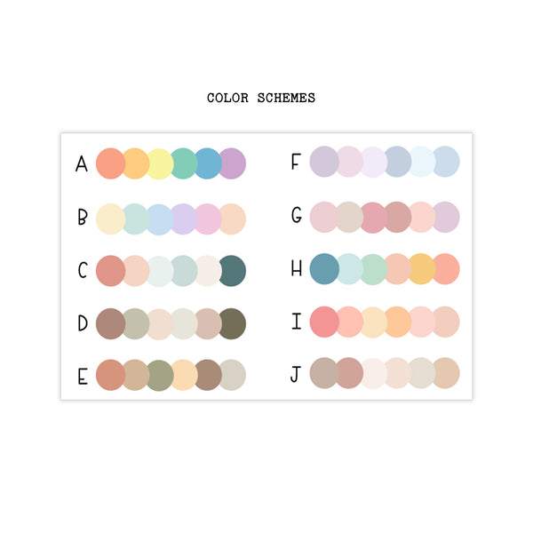 Hobonichi A6 ORIGINAL Daily Timeline Strips  | 5AM | 6AM | 7AM | 8AM | Planner Stickers  | A6 TECHO  #A6TL-COLOR
