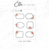 Ella Floral Frame Stickers | #FB01-Frames