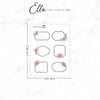 Ella Floral Frame Stickers | #FB01-Frames