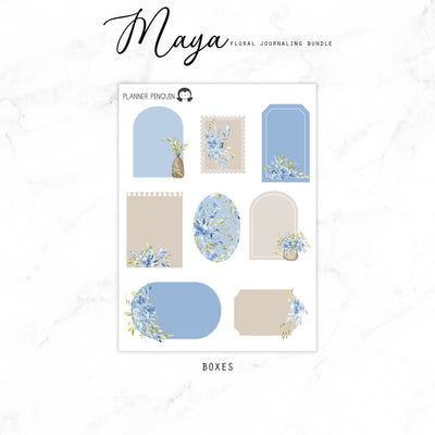 Maya Floral Box Stickers | #FB02-Box