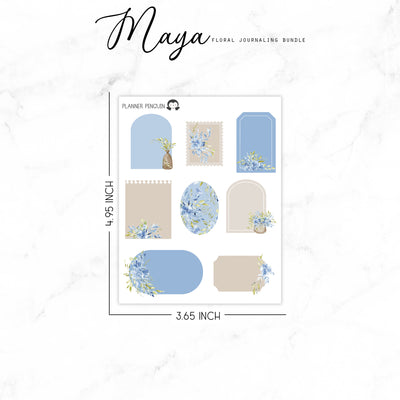 Maya Floral Box Stickers | #FB02-Box