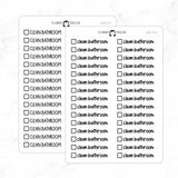 Clean Bathroom Checkbox Text Stickers