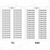 Clean Kitchen Checkbox Text Stickers