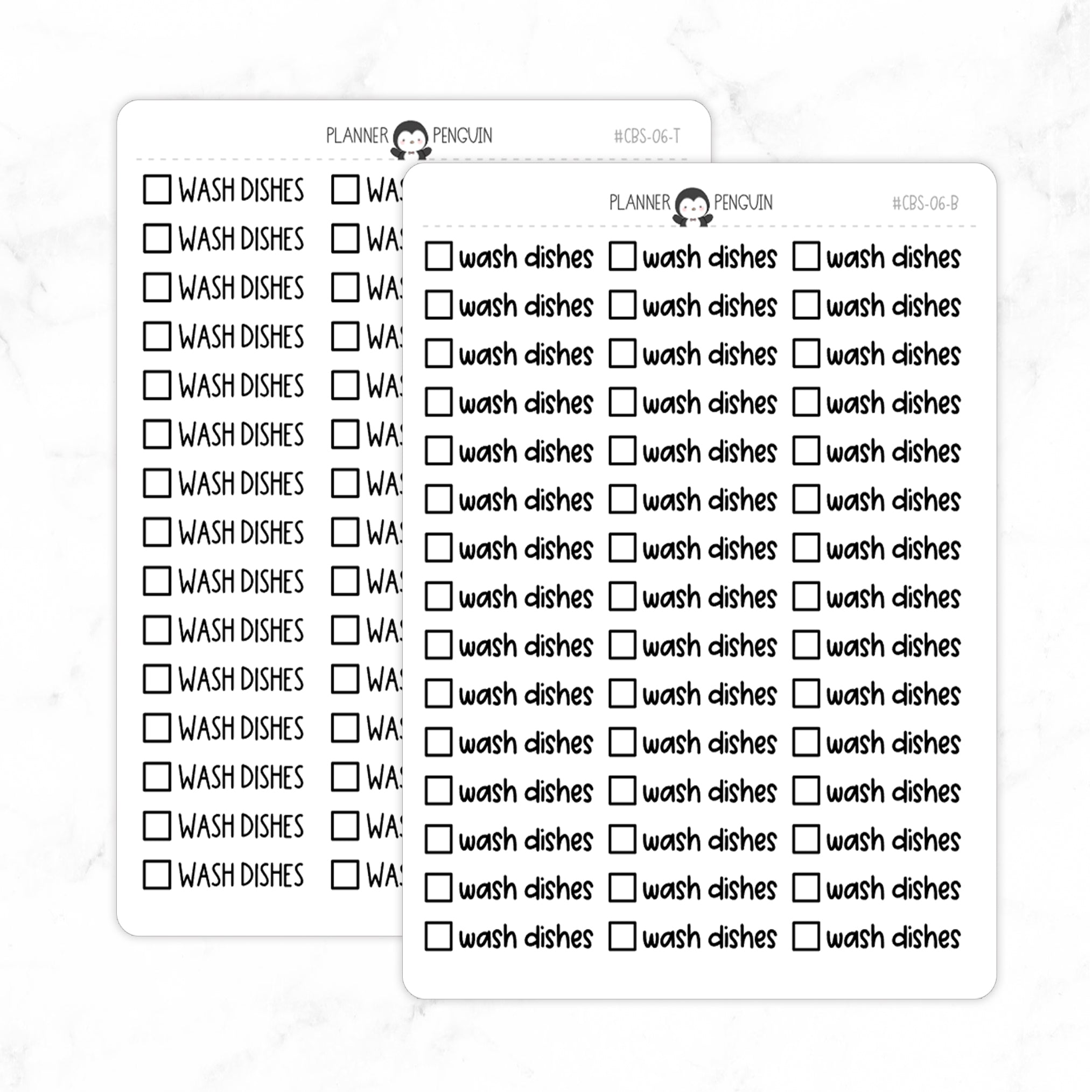 Wash Dishes Checkbox Text Stickers