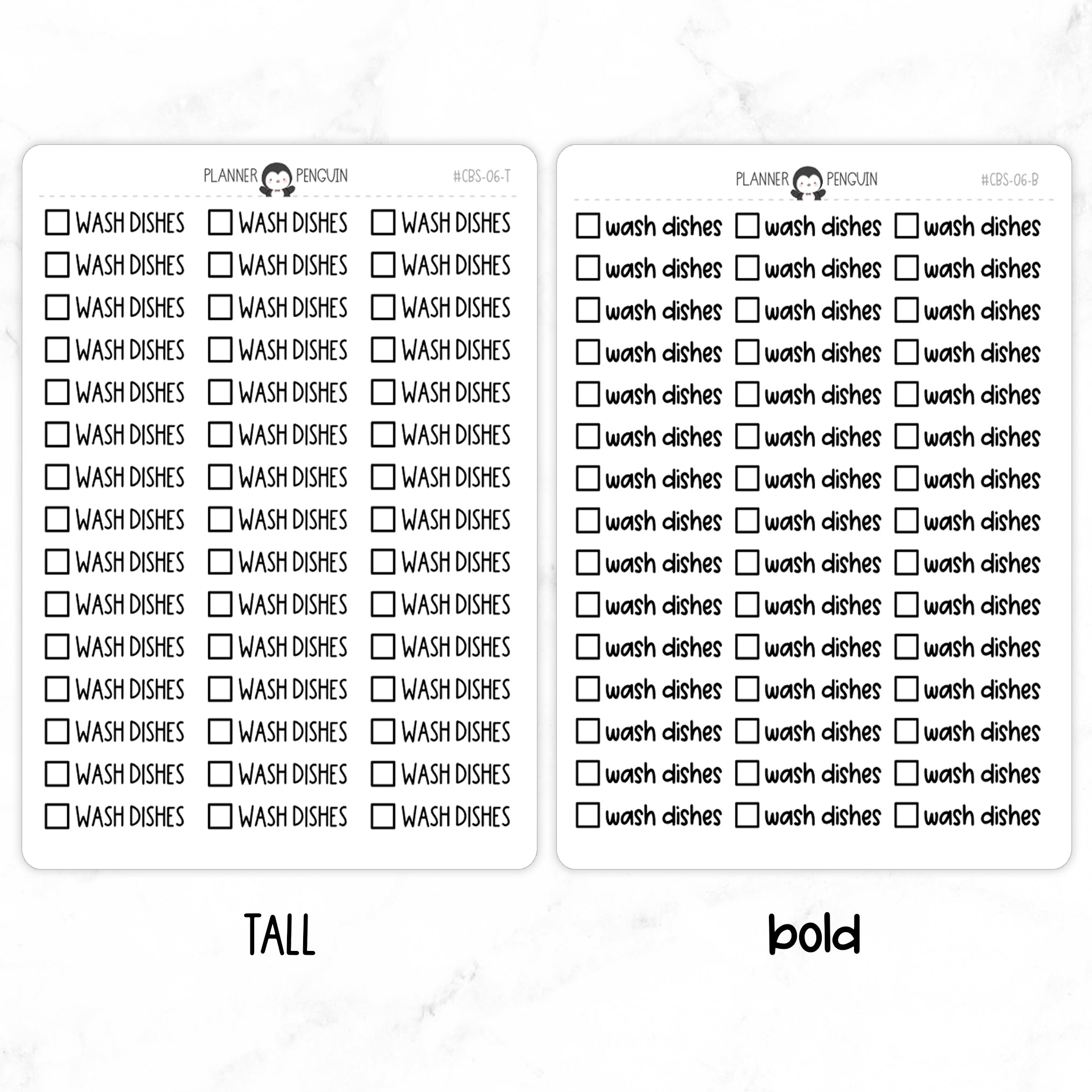 Wash Dishes Checkbox Text Stickers