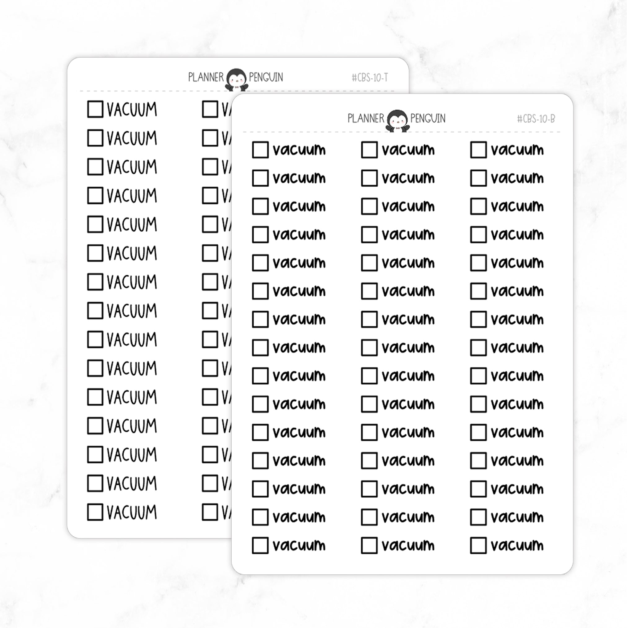 Vacuum Checkbox Text Stickers