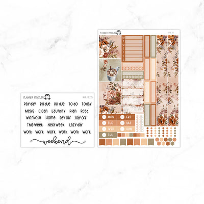 Autumn Garden Hobonichi Cousin A5 Weekly Sticker Kit // #HC-45