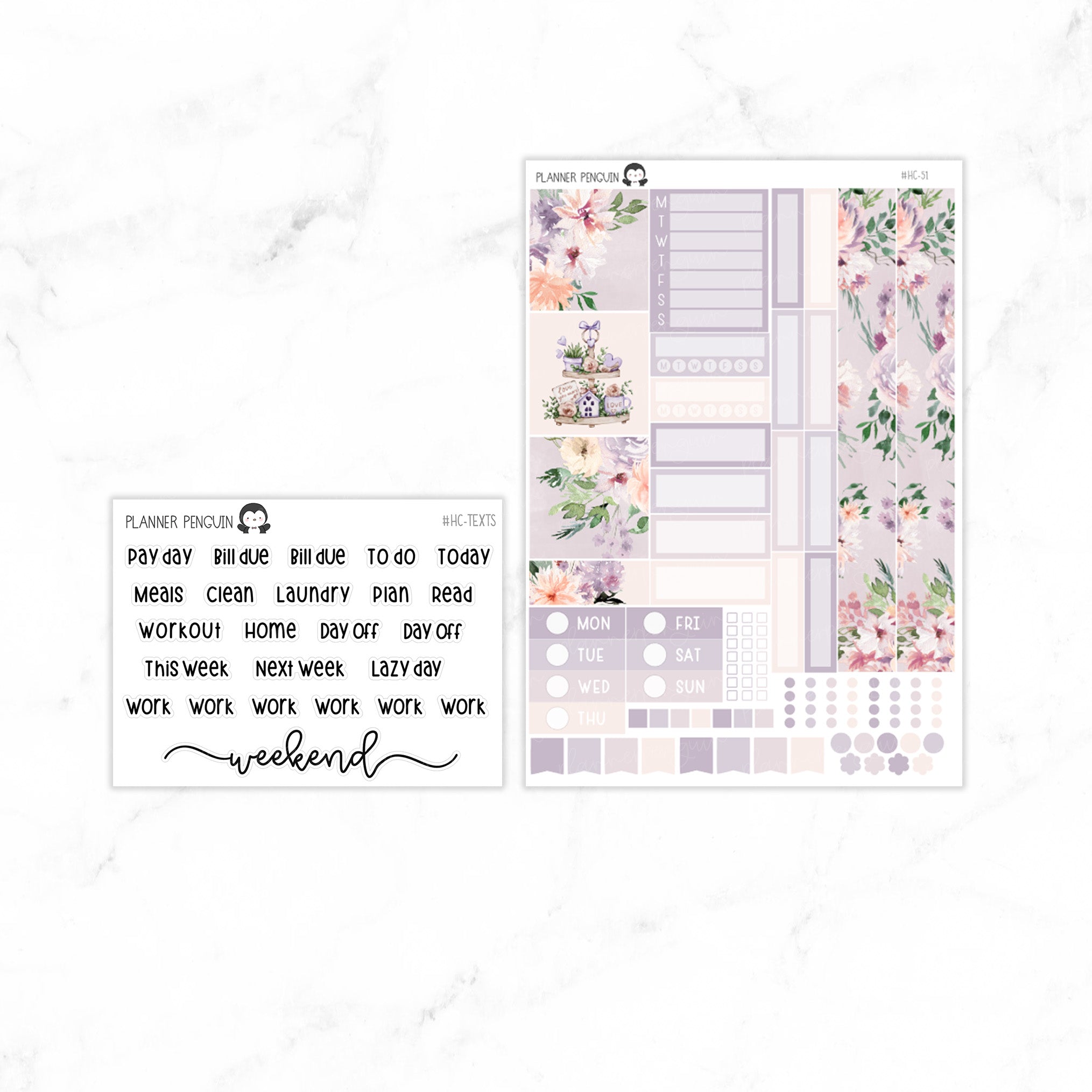 Love StoryHobonichi Cousin A5 Weekly Sticker Kit // #HC-51