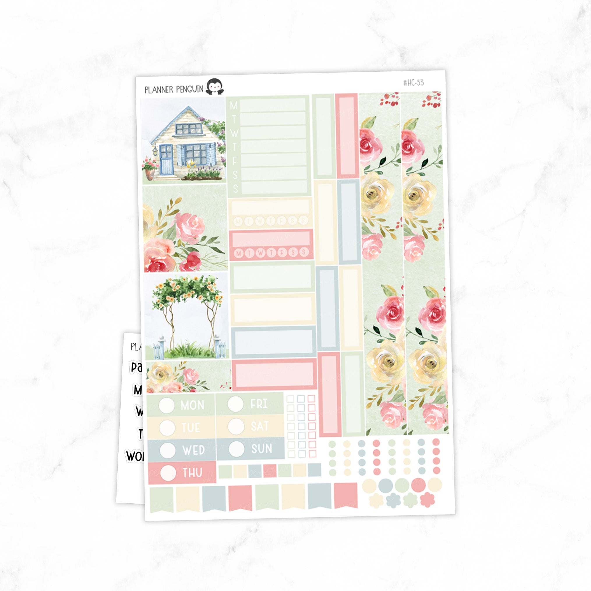Farmhouse Hobonichi Cousin A5 Weekly Sticker Kit // #HC-53