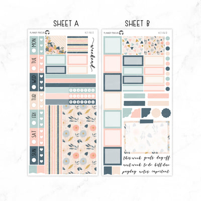 Navy and Blush Hobonichi Weeks kit | HW-27
