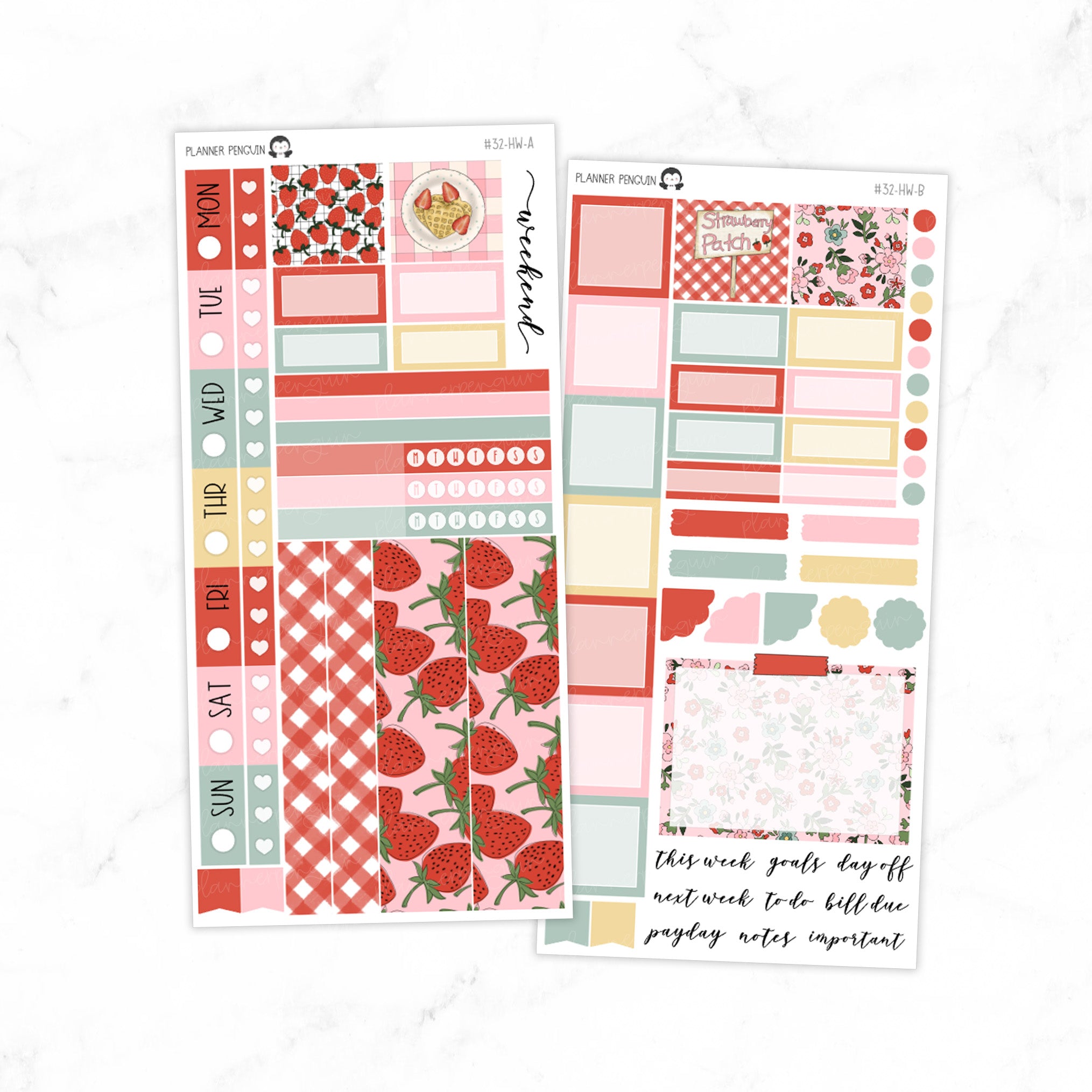 Strawberry Patch Hobonichi Weeks kit