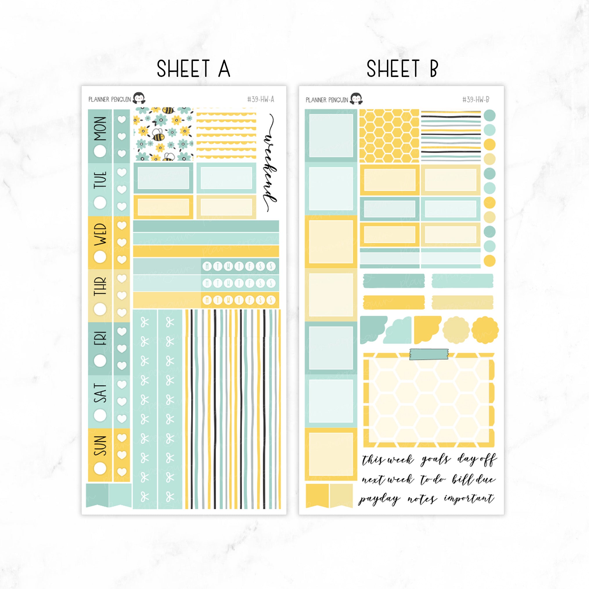 Bumble Bee Hobonichi Weeks kit