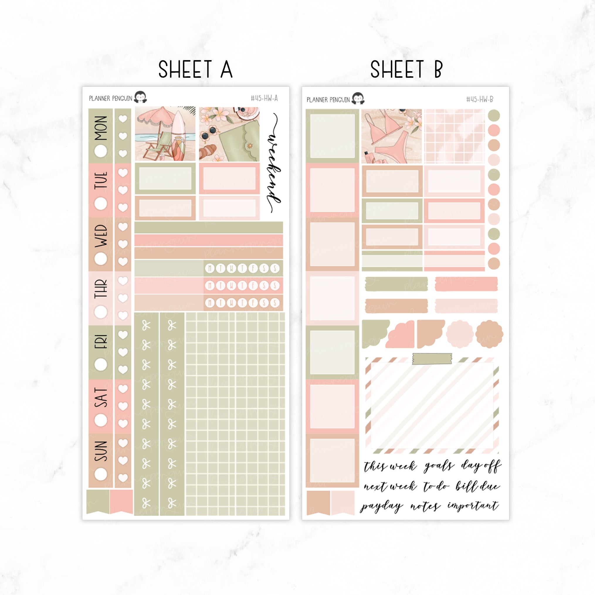 Summer Vibes Hobonichi Weeks kit