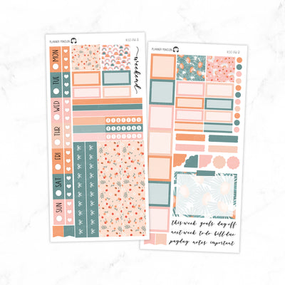 Peach Floral Hobonichi Weeks kit | HW-50