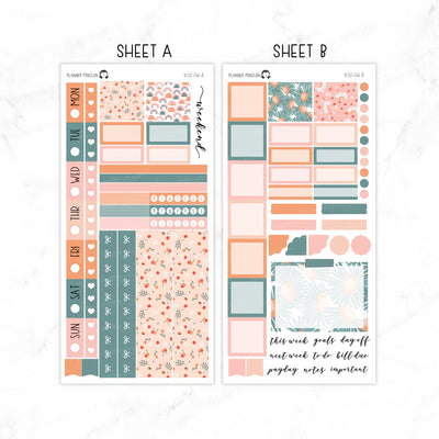 Peach Floral Hobonichi Weeks kit | HW-50
