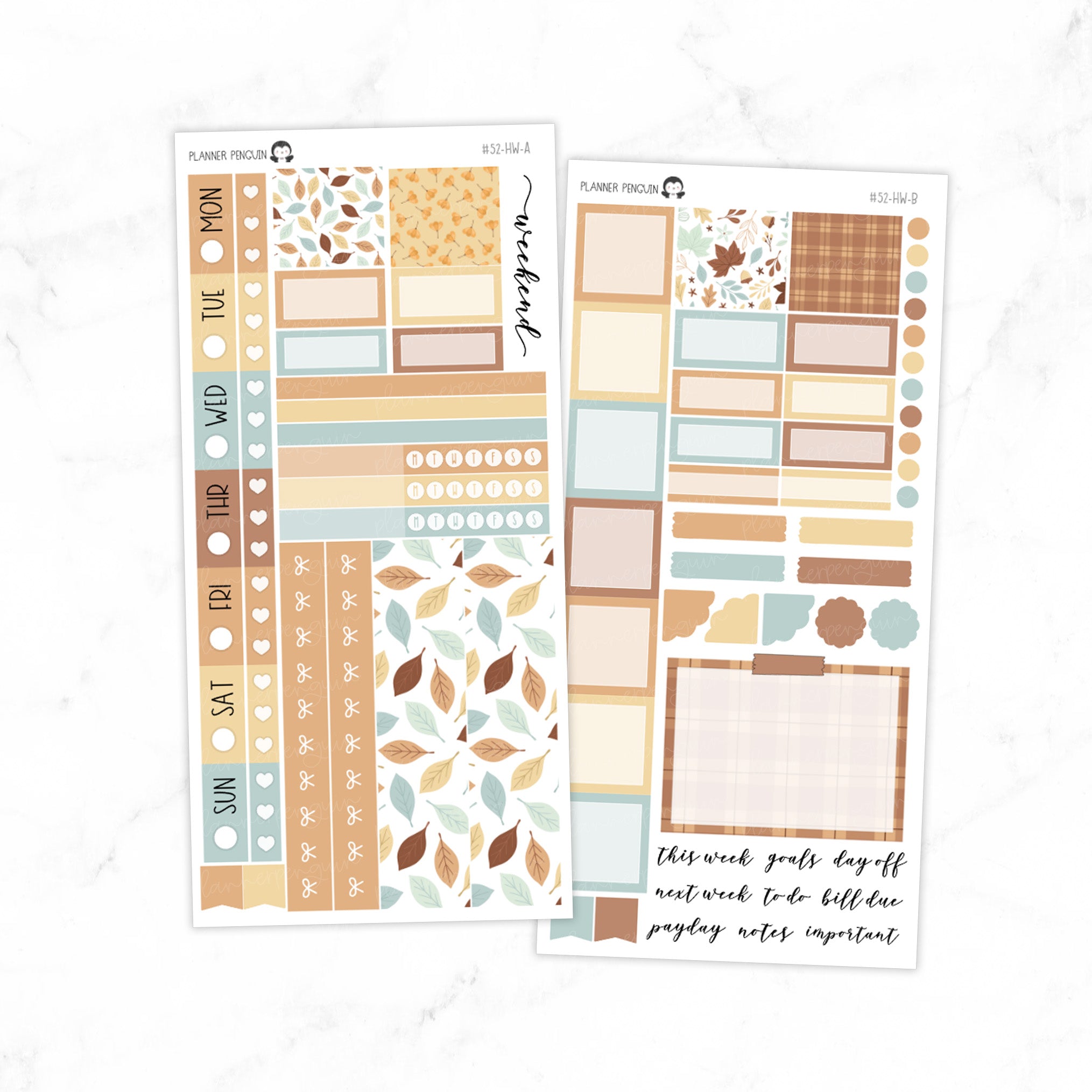 Fall Floral Hobonichi Weeks kit