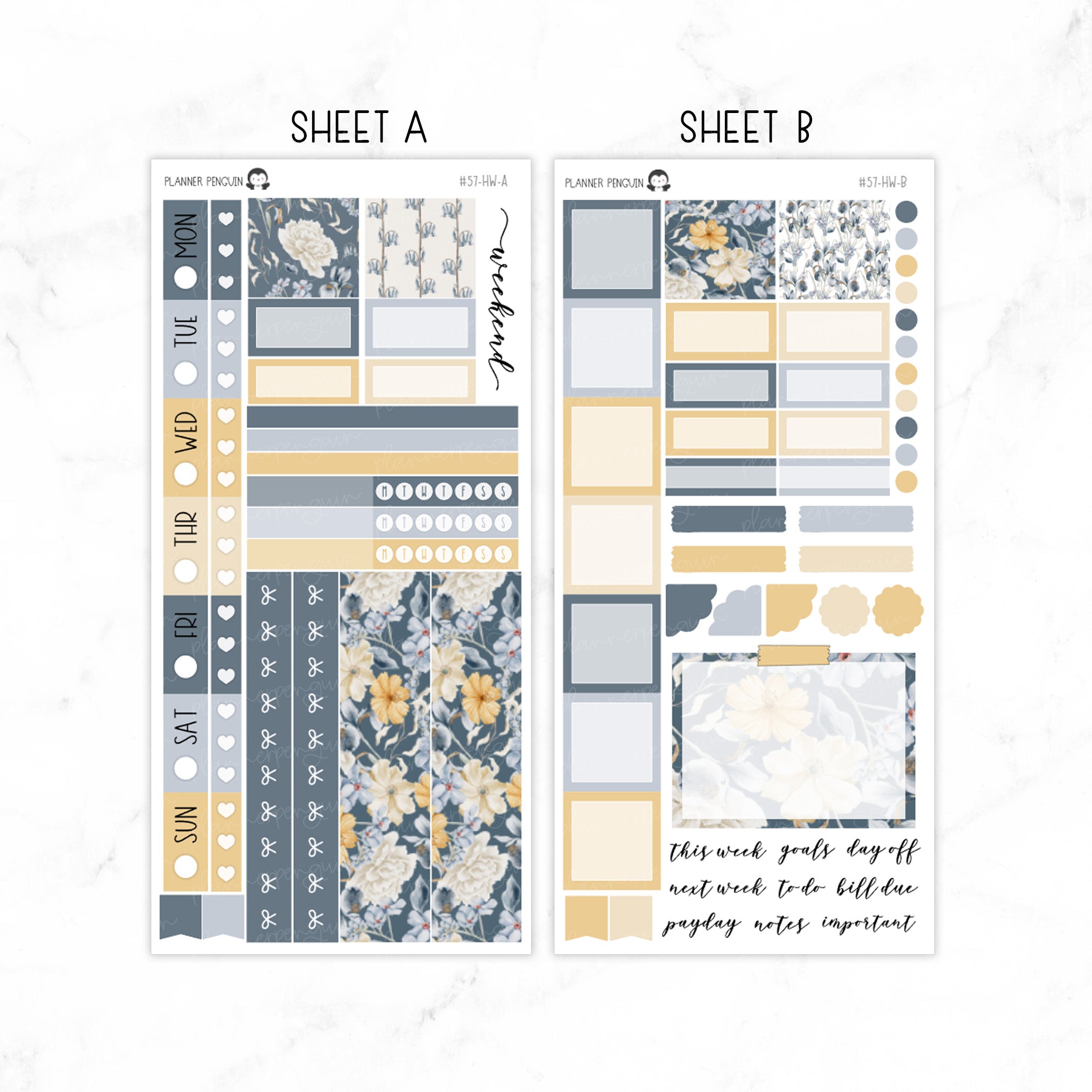 Winter FlowersHobonichi Weeks kit
