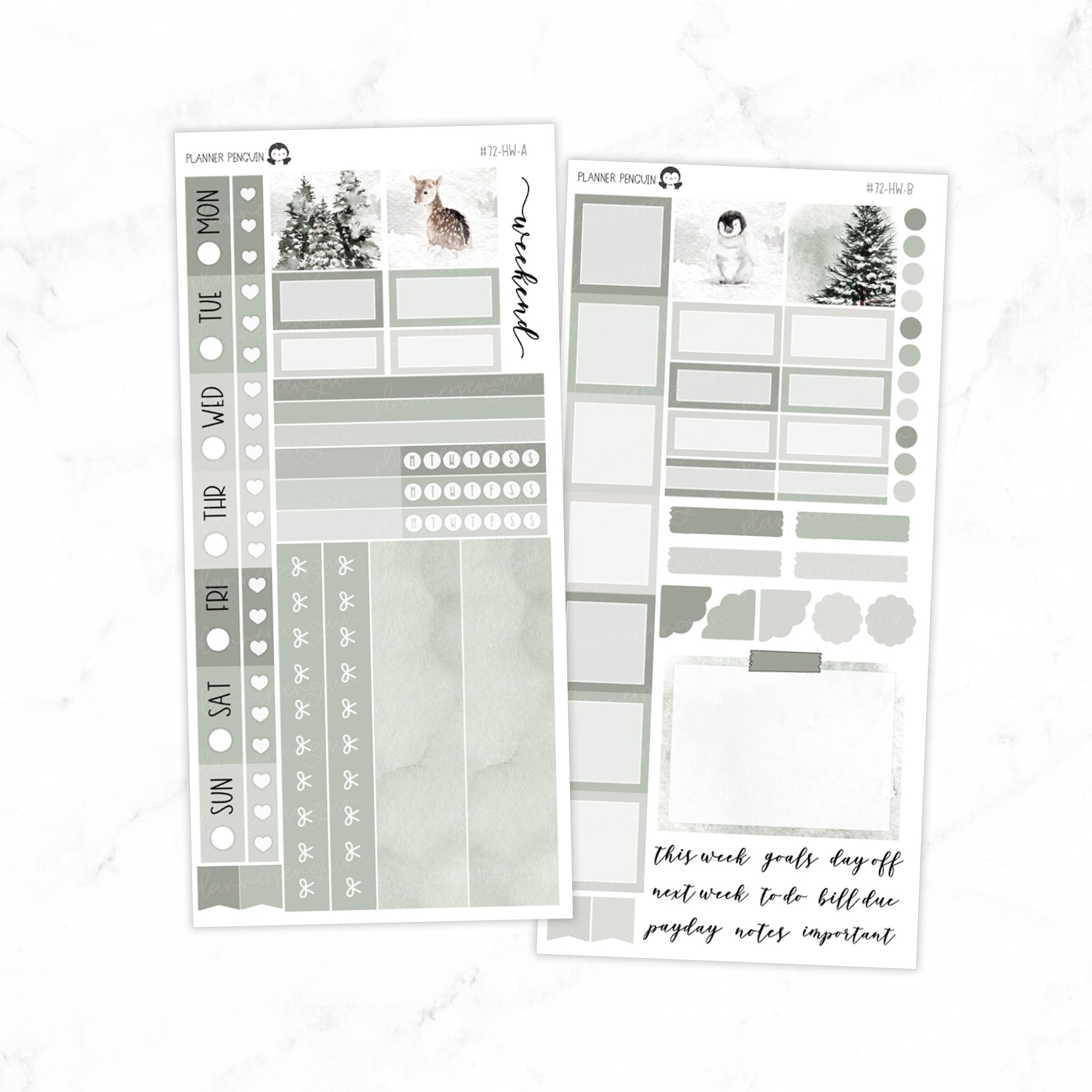 Winter Wonderland Hobonichi Weeks kit