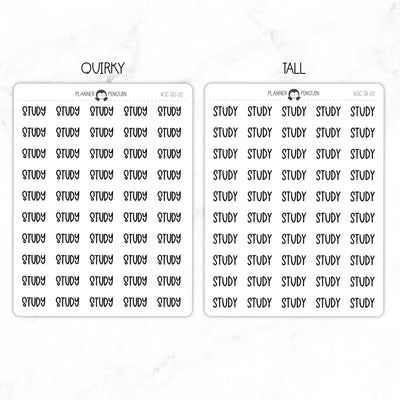 Study Script Stickers // #SC-02