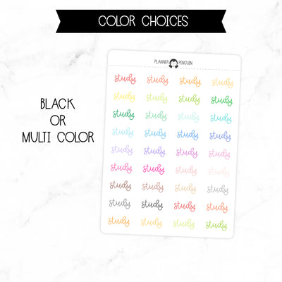 Study Script Stickers // #SC-02