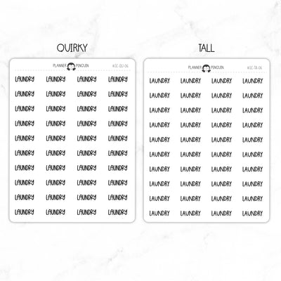 Laundry Script Stickers // #SC-06
