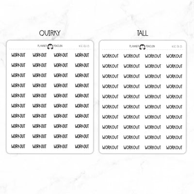 Workout Script Stickers // #SC-13