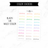 Groceries Script Stickers