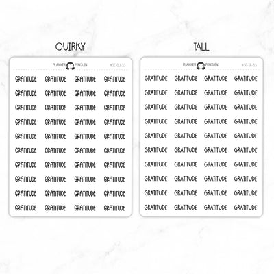 Gratitude Script Stickers // #SC-33