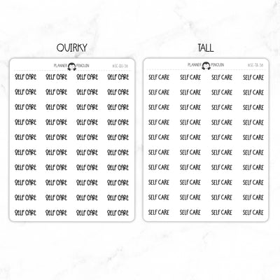 Self Care Script Stickers // #SC-38