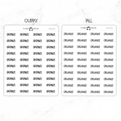 Organize Script Stickers // #SC-41