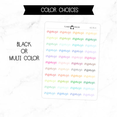 Organize Script Stickers // #SC-41