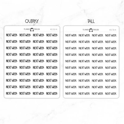 Next Week Script Stickers // #SC-44