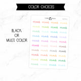 Errands Script Stickers