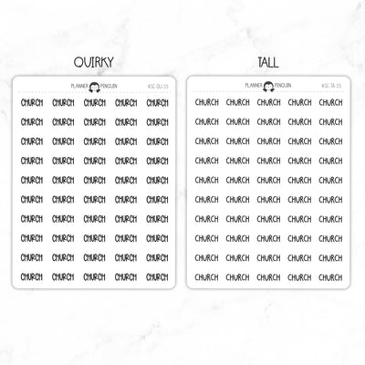 Church Script Stickers // #SC-53
