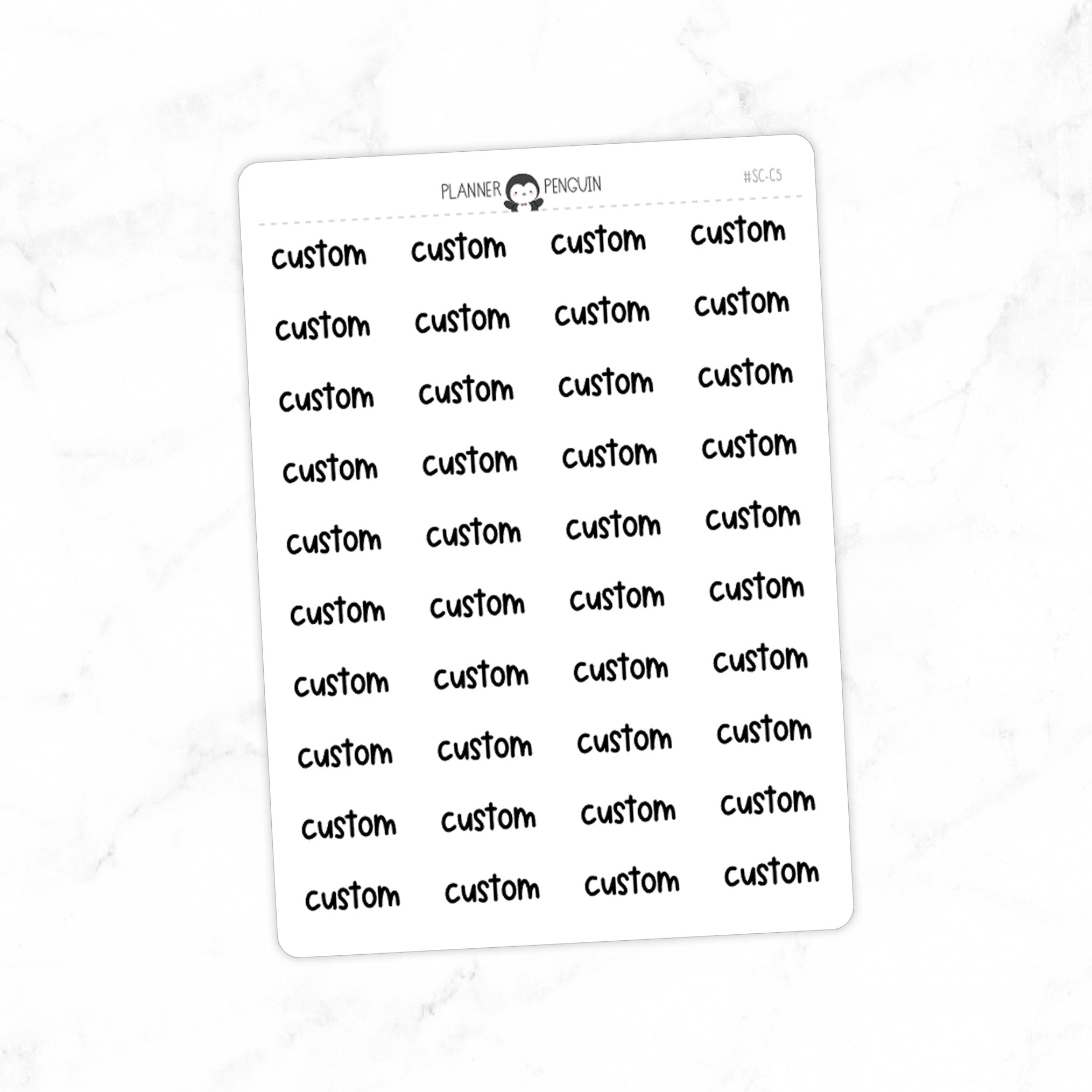 CUSTOM - Script Stickers SC-C5