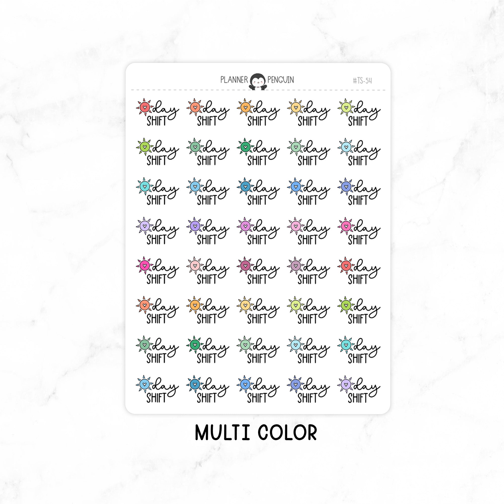 Day Shift - Icon Script Stickers