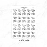 Day and Night Shift - Icon Script Stickers