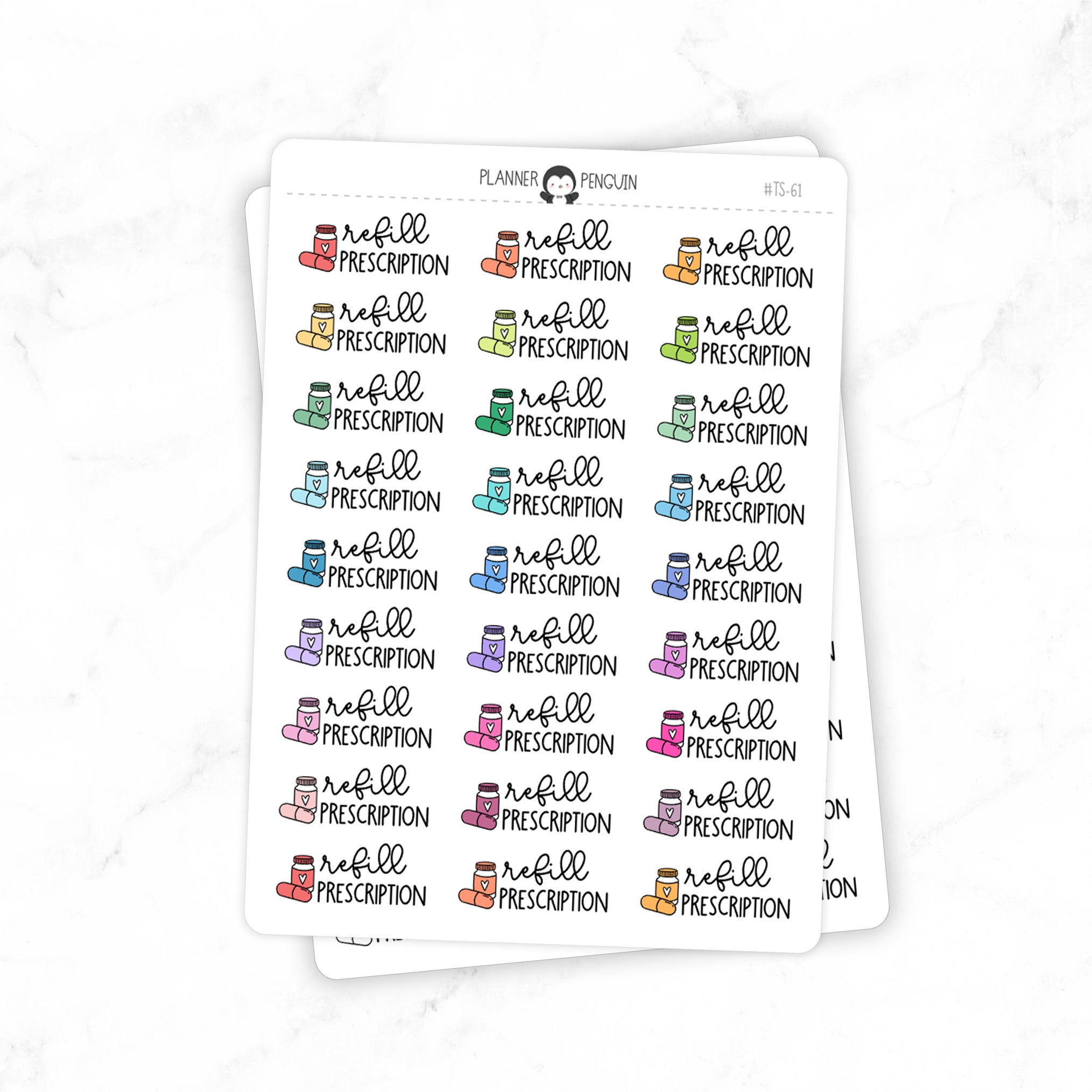 Refill Prescriptions - Icon Script Stickers // #TS-61