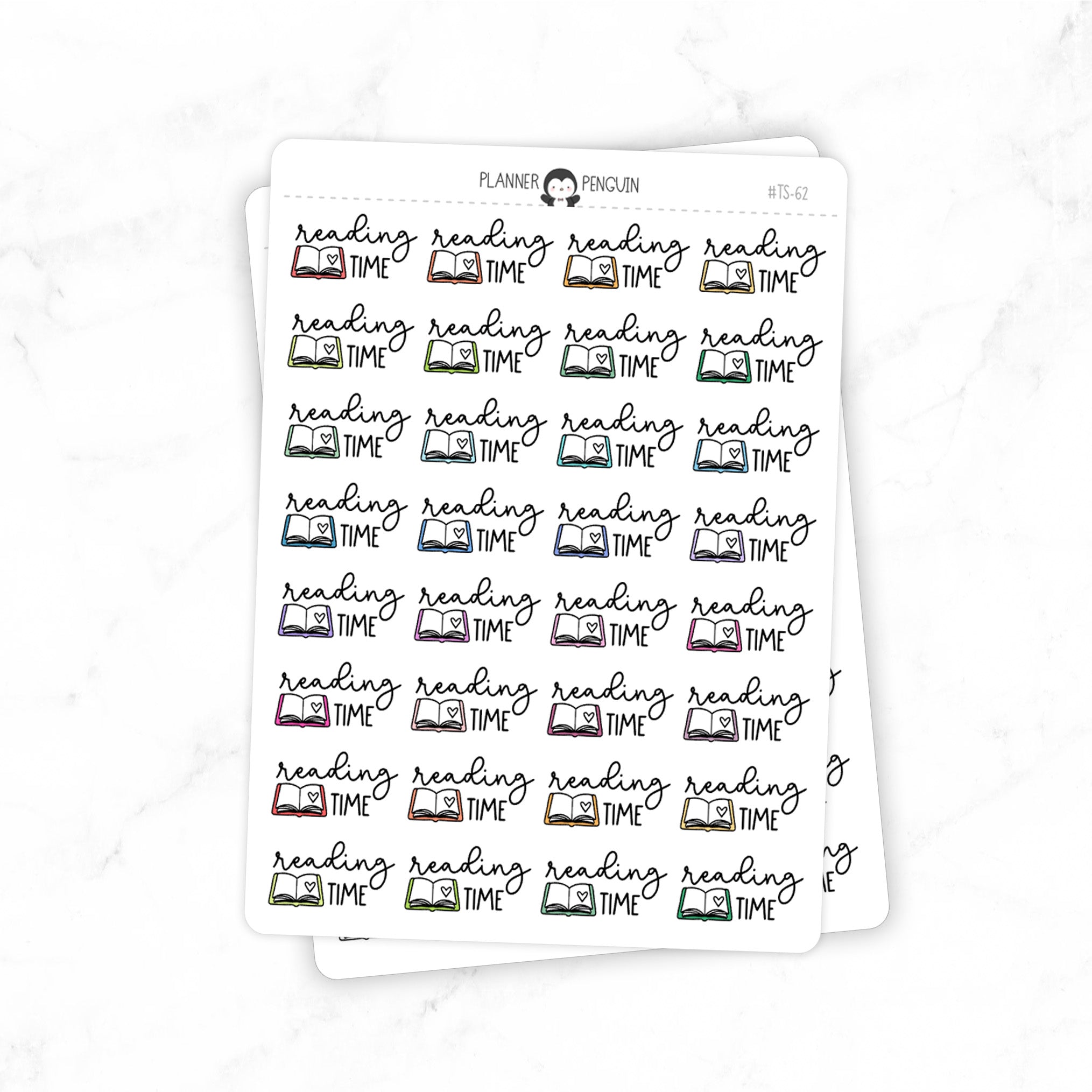 Reading Time - Icon Script Stickers // #TS-62