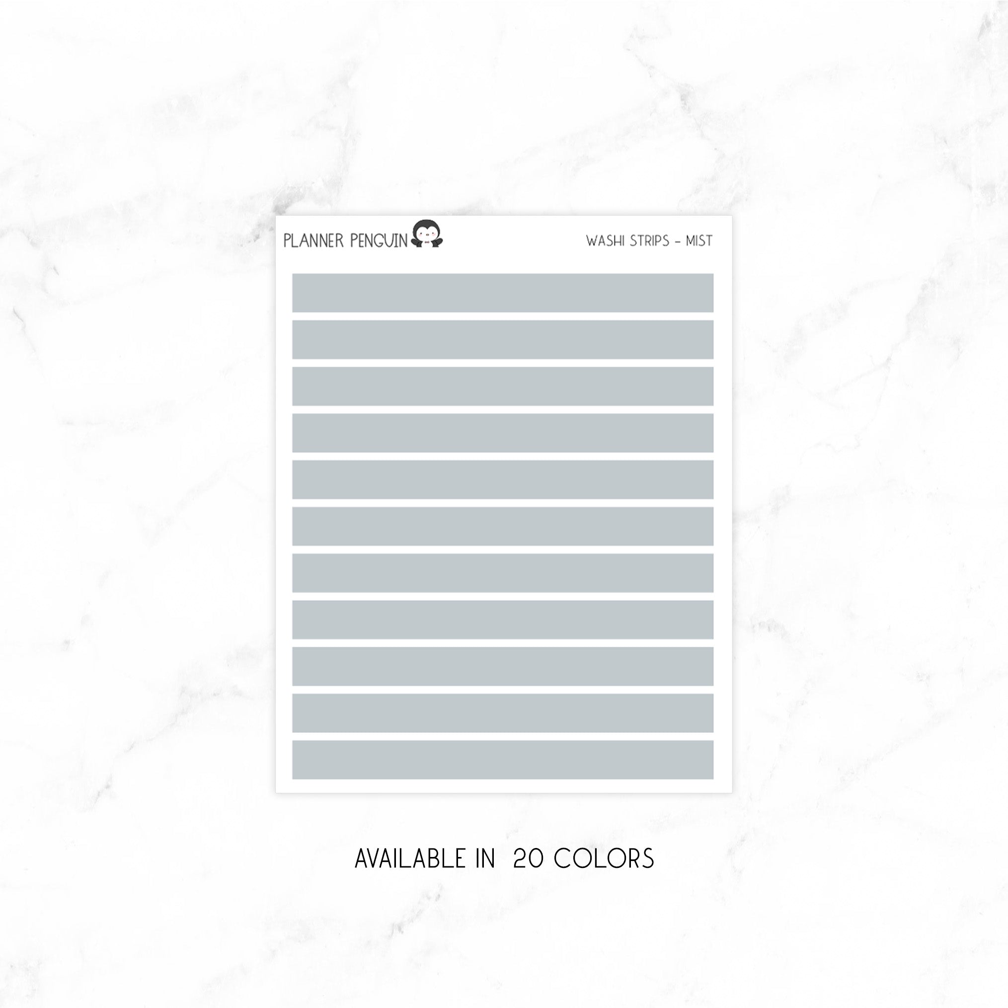 Minimal Transparent Stickers | WASHI STRIPS