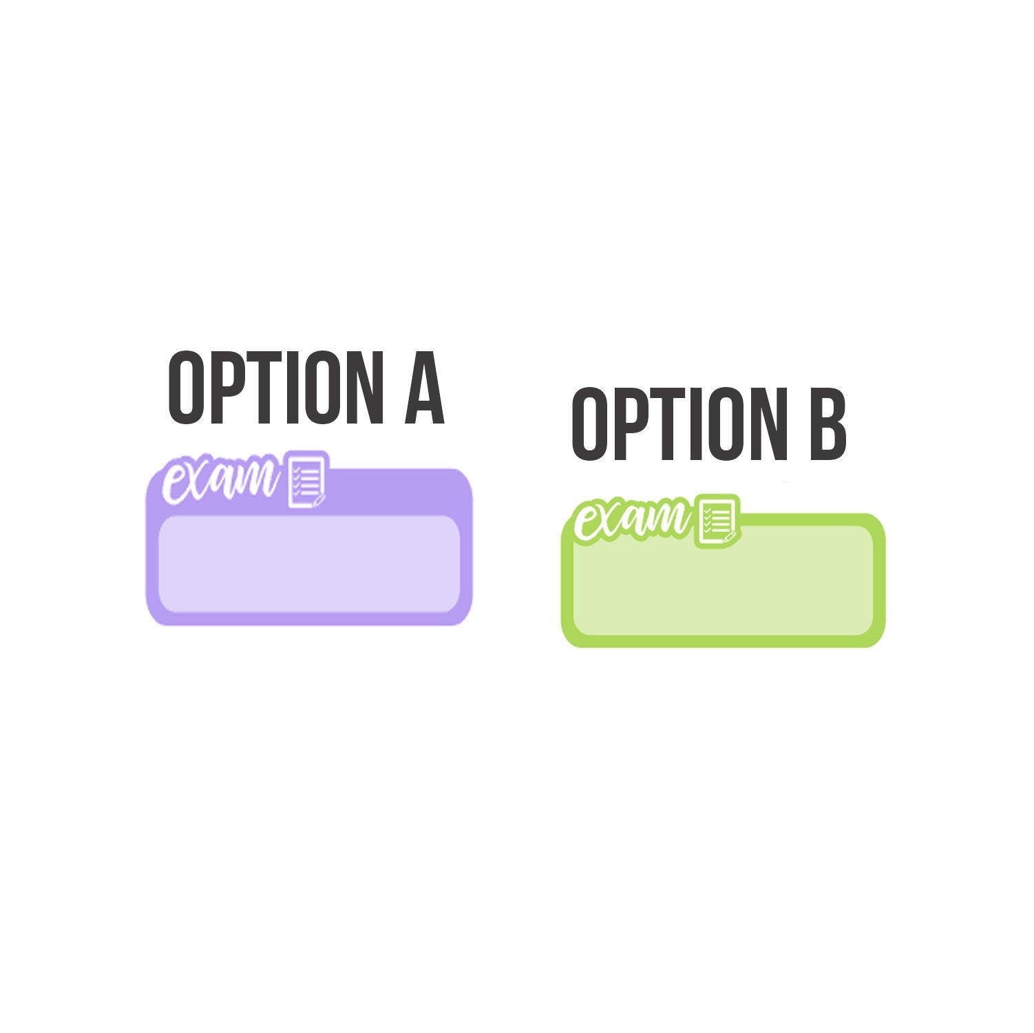 Exam School Label Planner Stickers