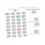 Yoga time Yoga class - Icon Script Stickers