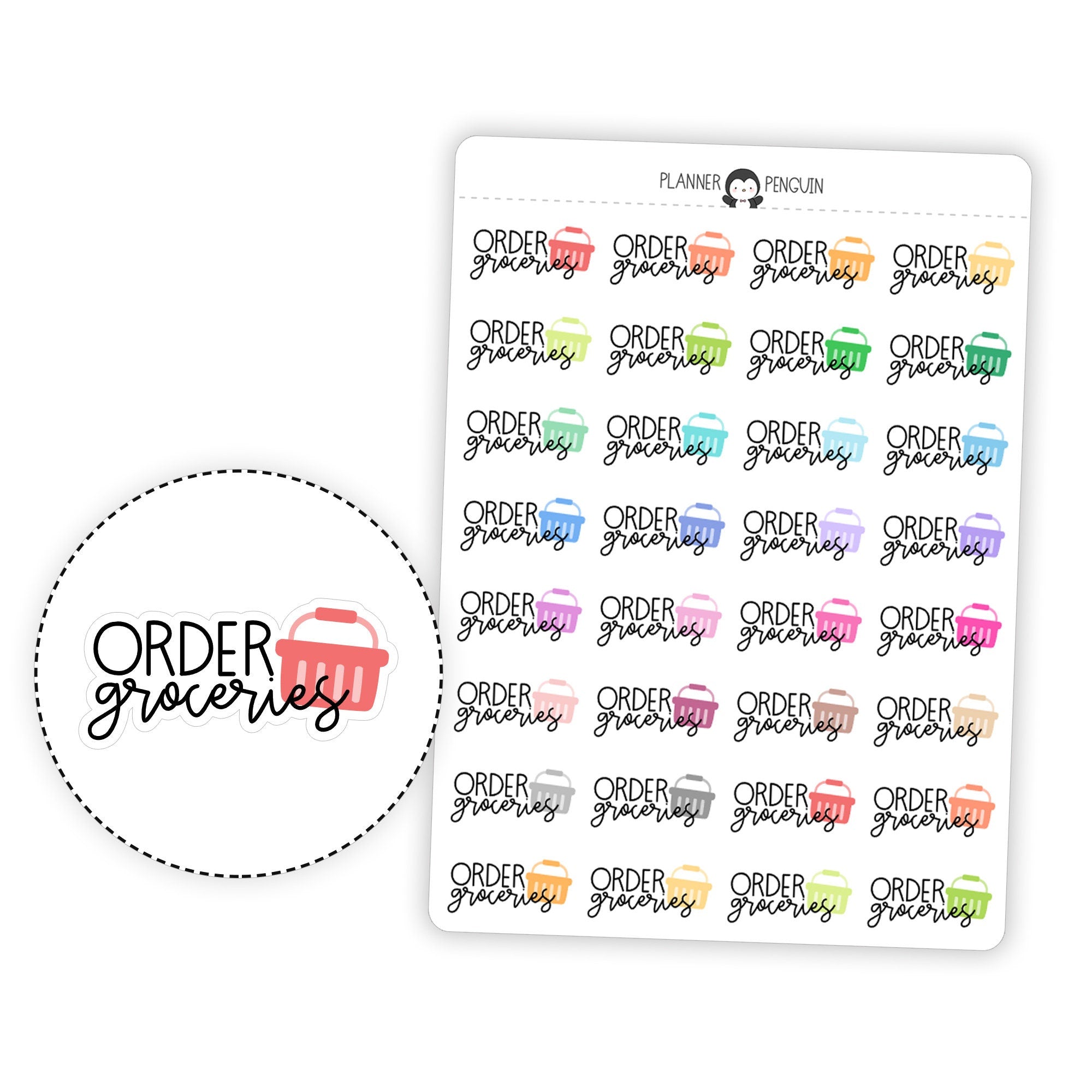 Order Groceries - Icon Script Stickers