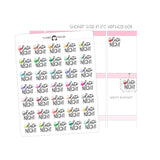 Date Night - Icon Script Stickers