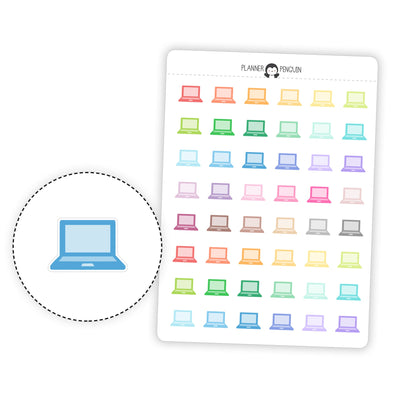Laptop Work - Icon Planner Stickers// #IC-05