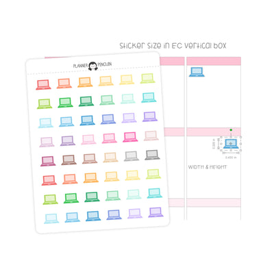 Laptop Work - Icon Planner Stickers// #IC-05