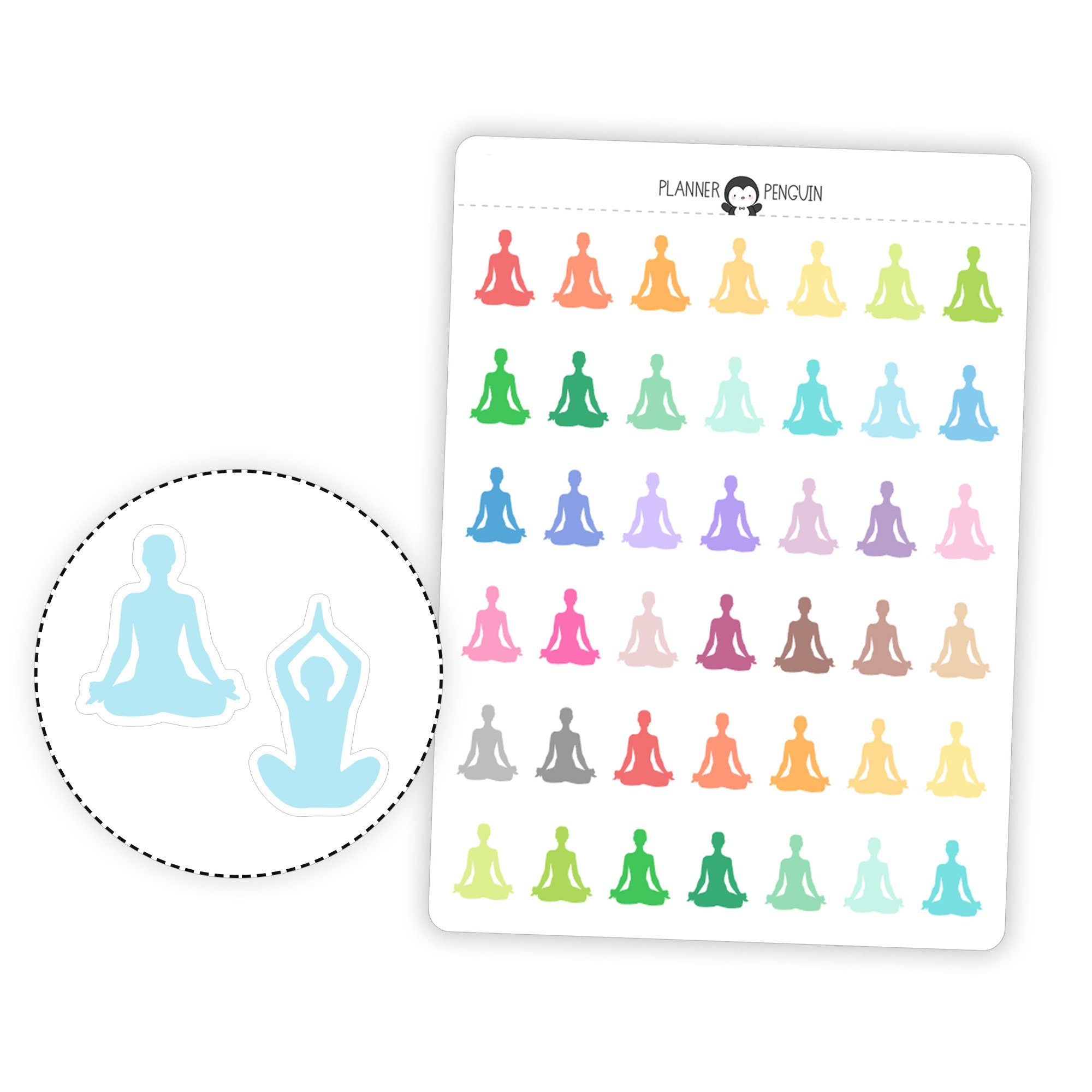 Yoga Meditation - Icon Planner Stickers