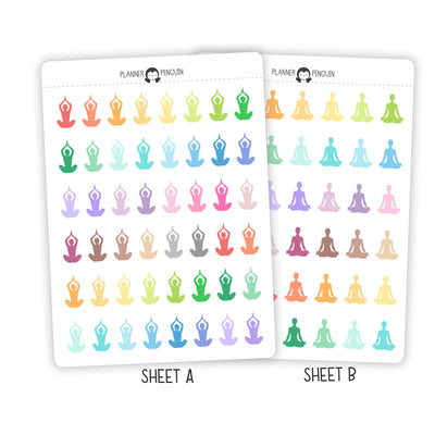 Yoga Meditation - Icon Planner Stickers// #IC-22